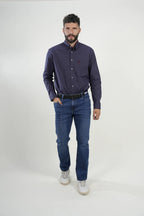 Camisa Navy Grid Classic