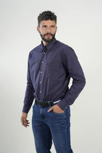 Camisa Navy Grid Classic