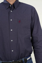 Camisa Navy Grid Classic