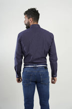 Camisa Navy Grid Classic