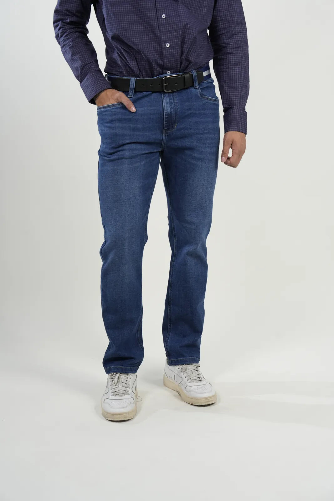 Jean clásico azul hombre