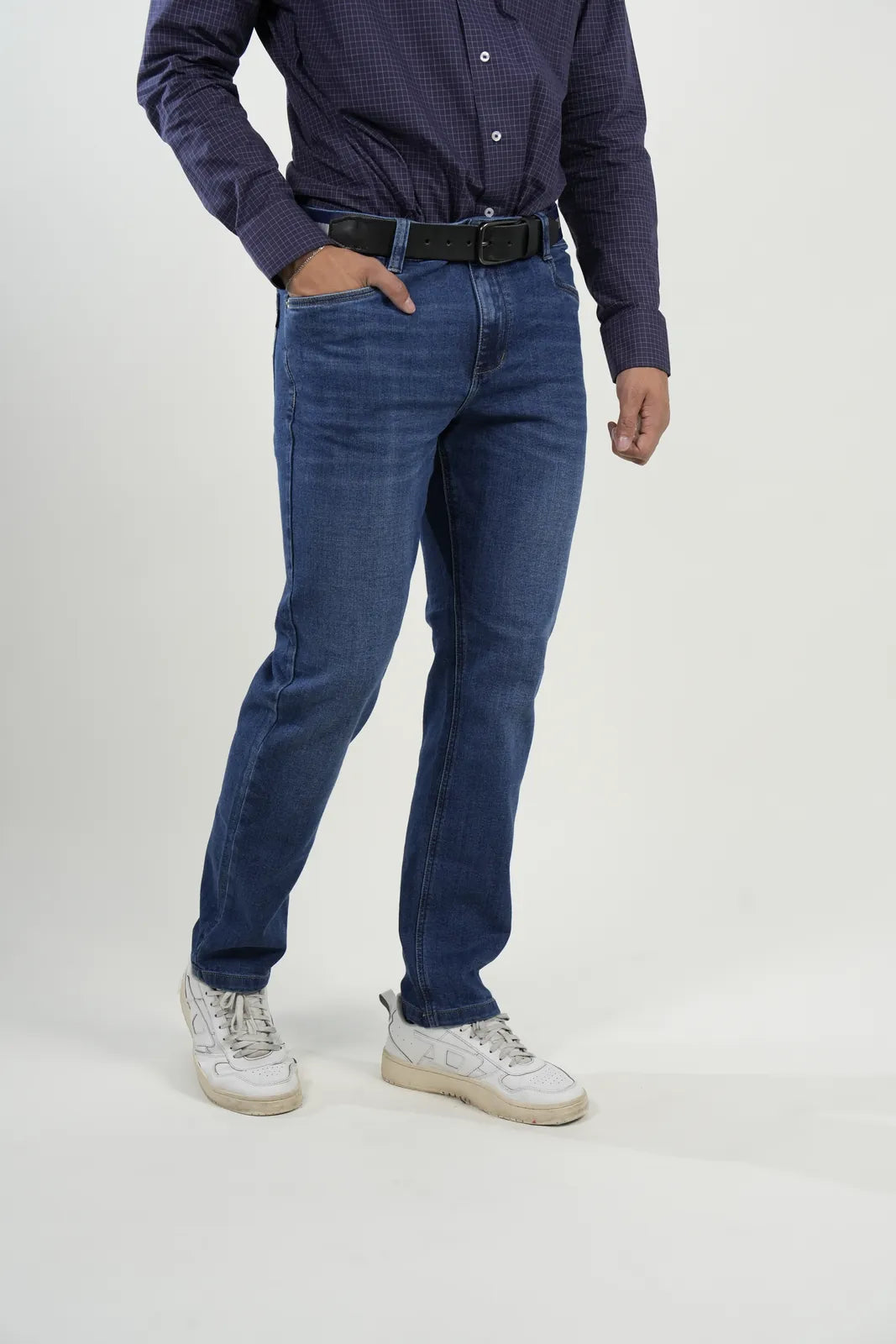 Jean clásico azul hombre