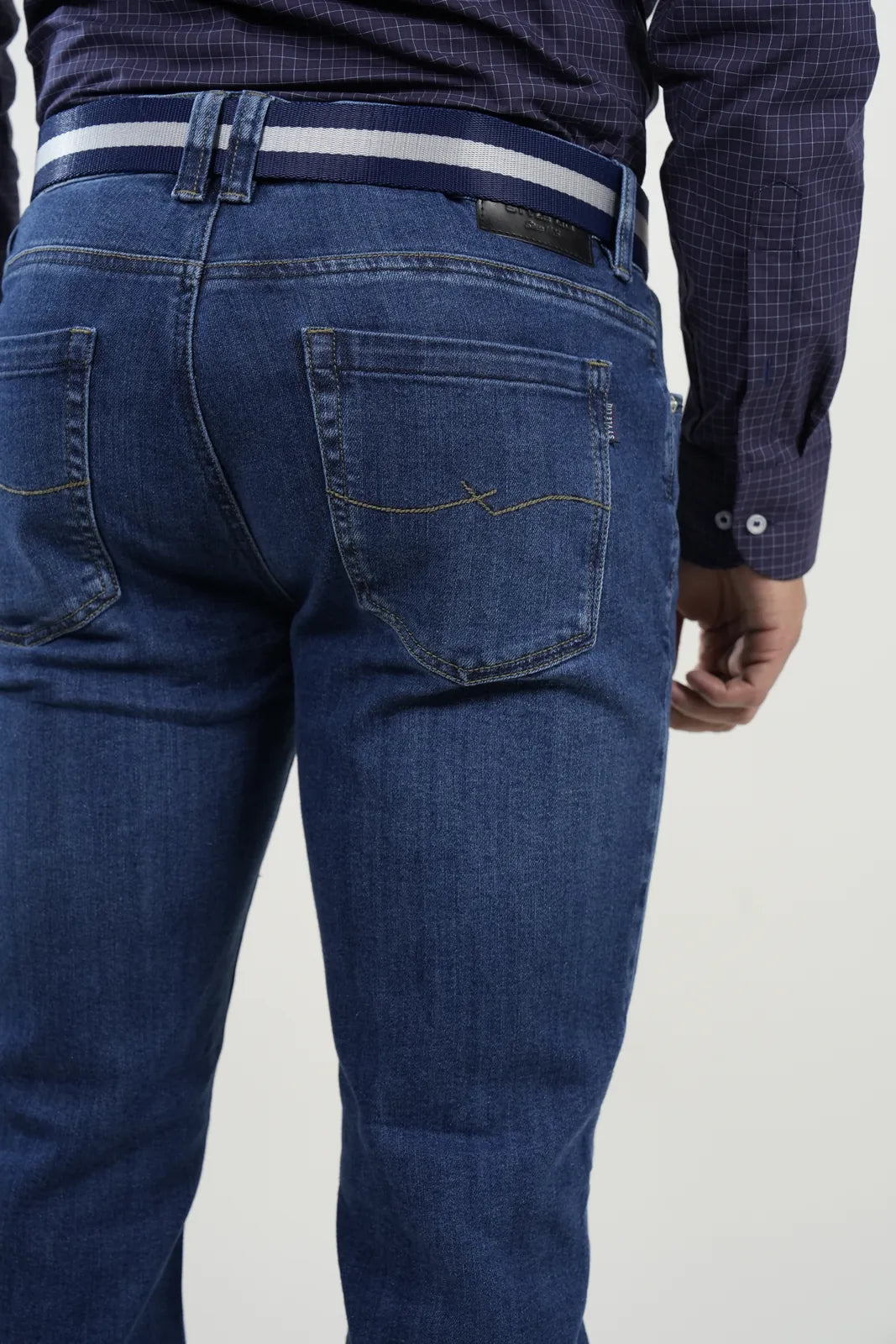 Jean clásico azul hombre