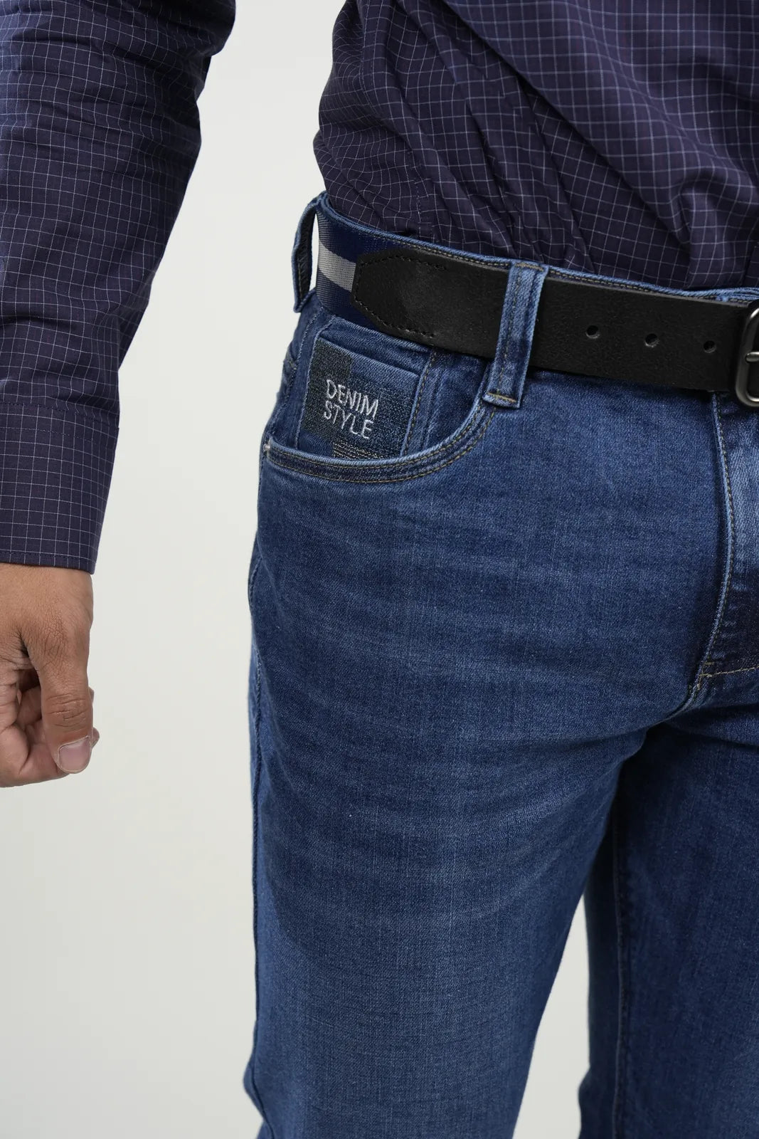 Jean clásico azul hombre