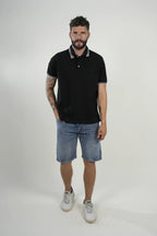 Polo Black Contrast Trim