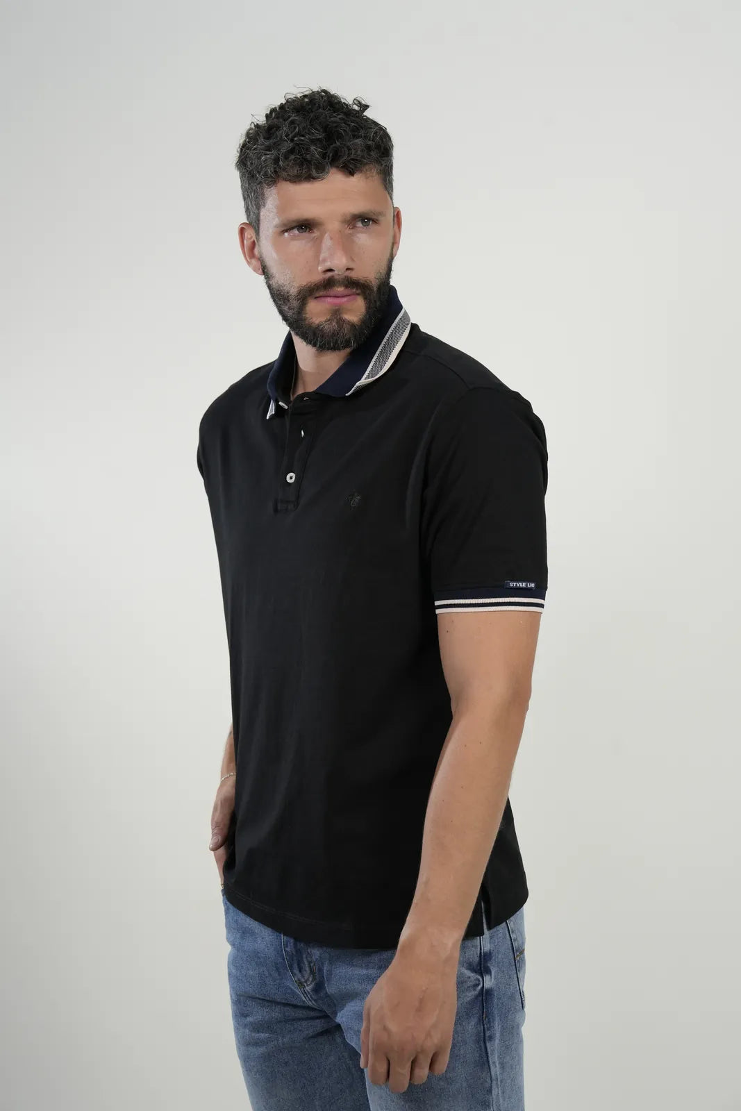 Polo Black Contrast Trim