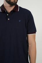 Polo Navy Bordeaux Trim