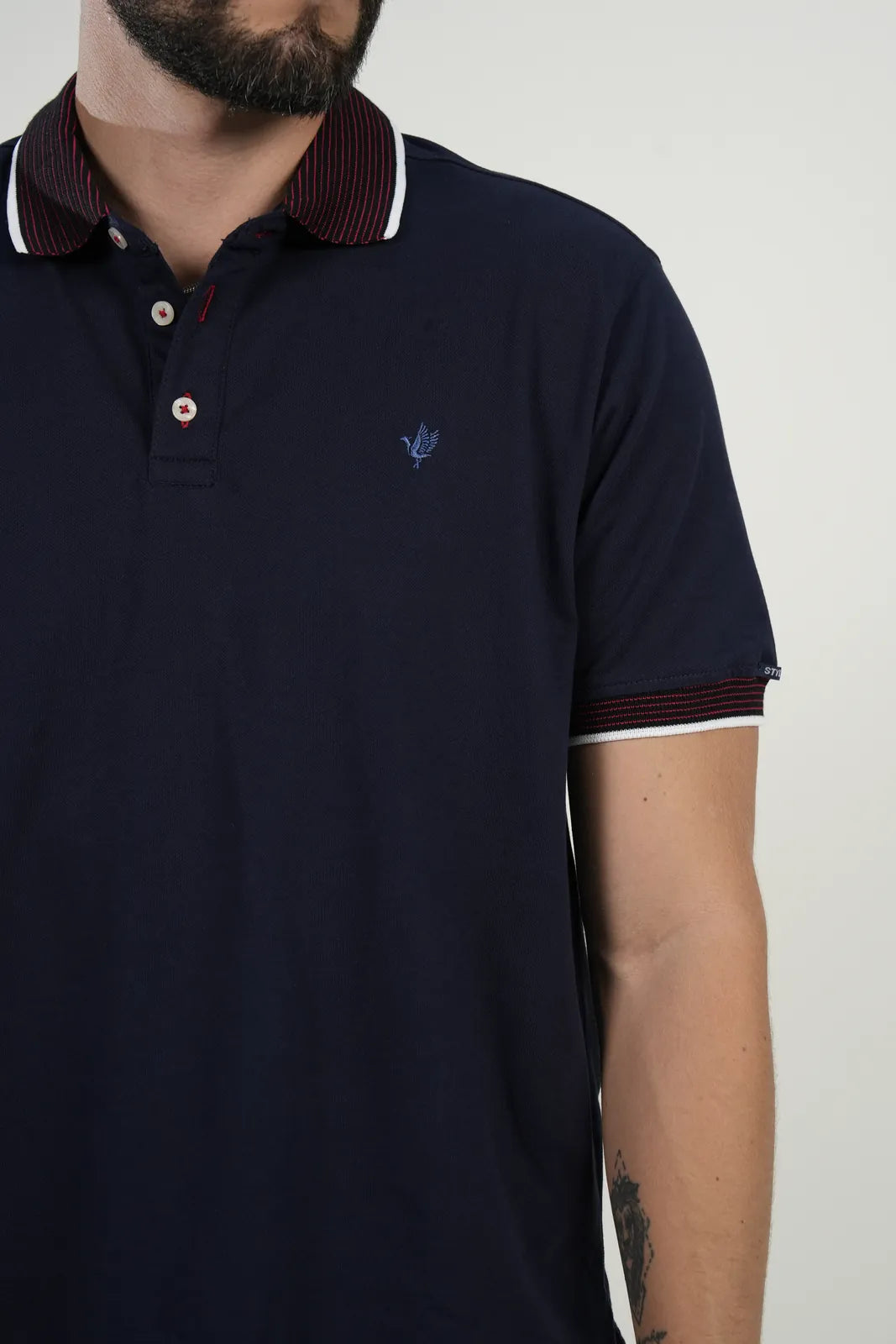 Polo Navy Bordeaux Trim