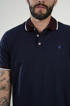 Polo Navy Bordeaux Trim