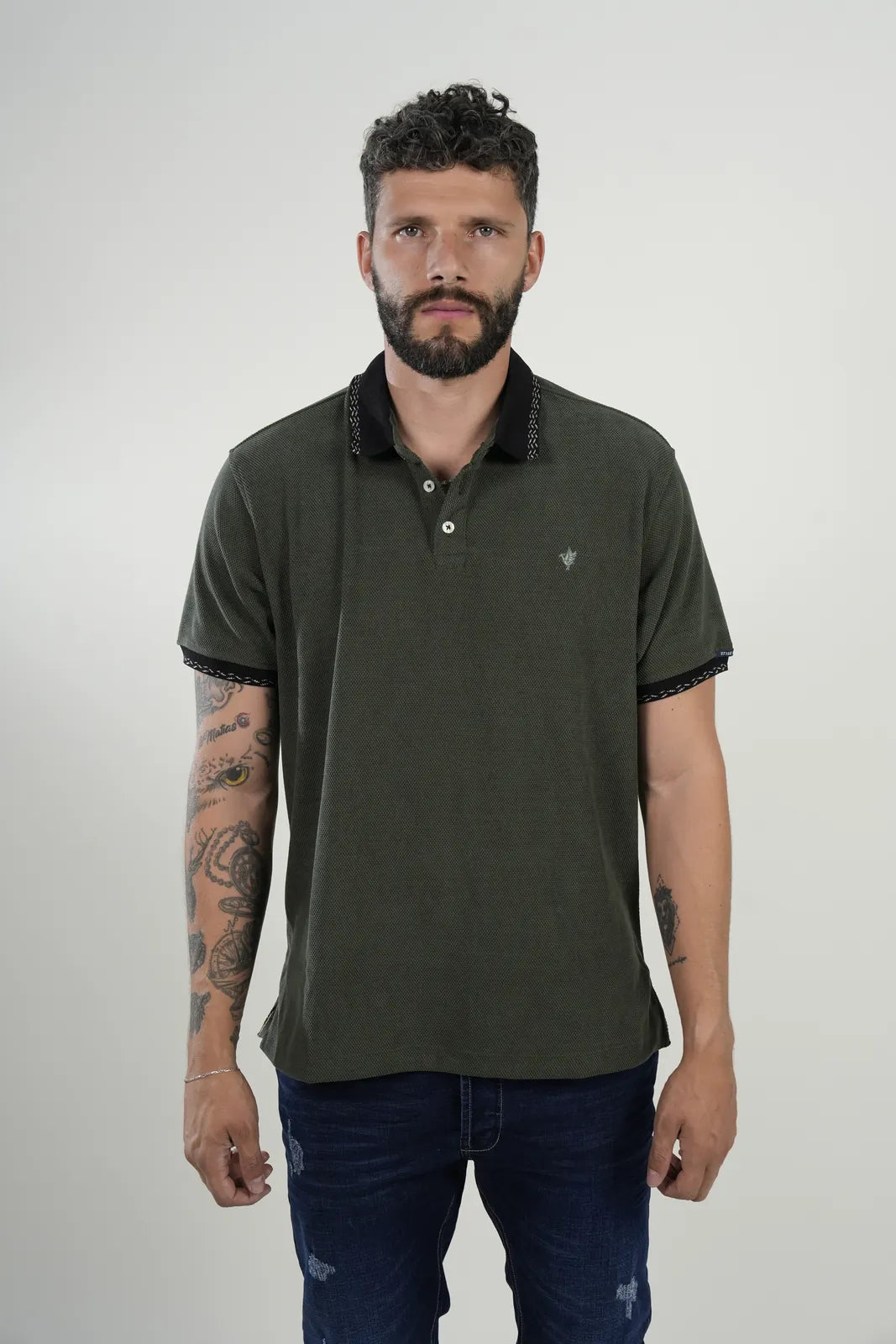 Polo Olive Stripe Classic