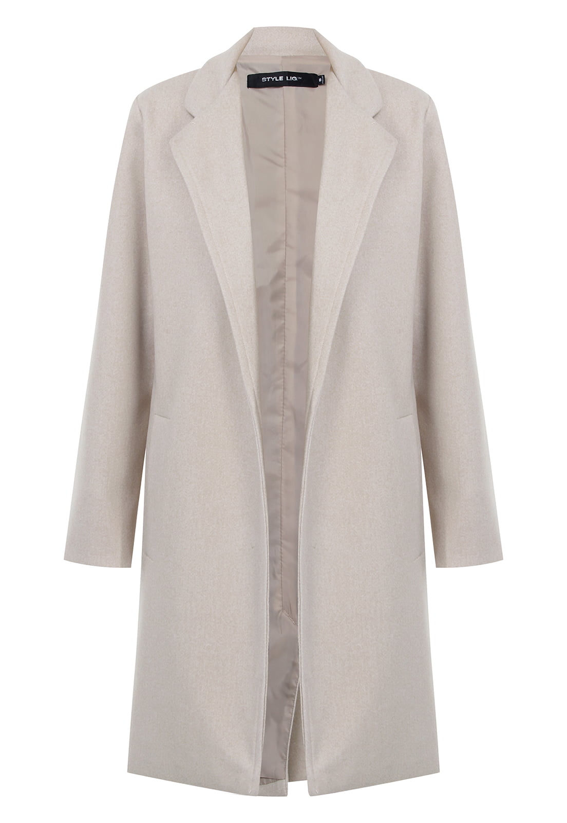 abrigo para mujer manga larga beige