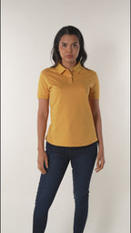 Camiseta tipo polo para mujer manga corta