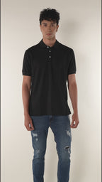 Camiseta tipo Polo para hombre color negro