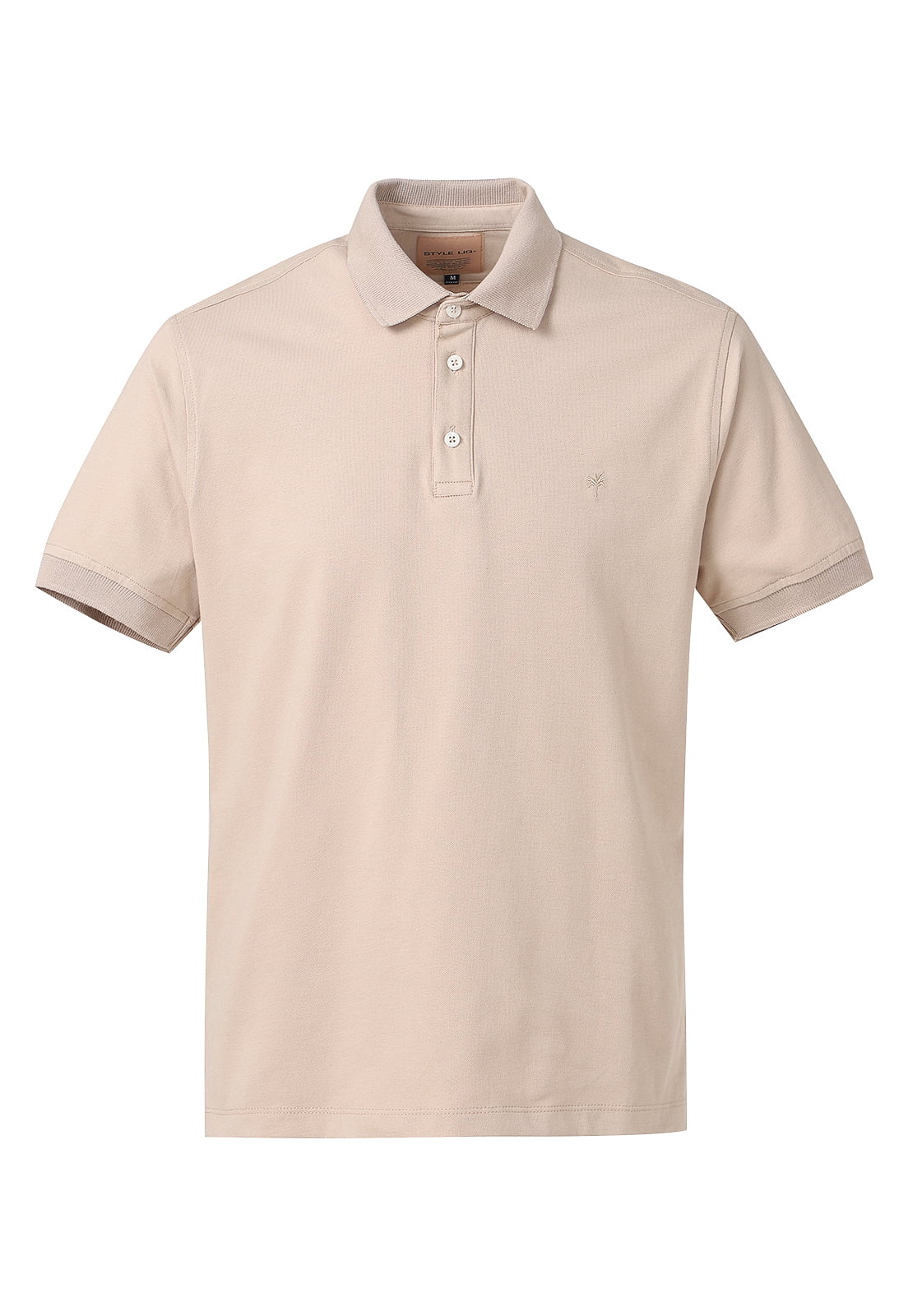 Hombre Polo básico manga corta Beige